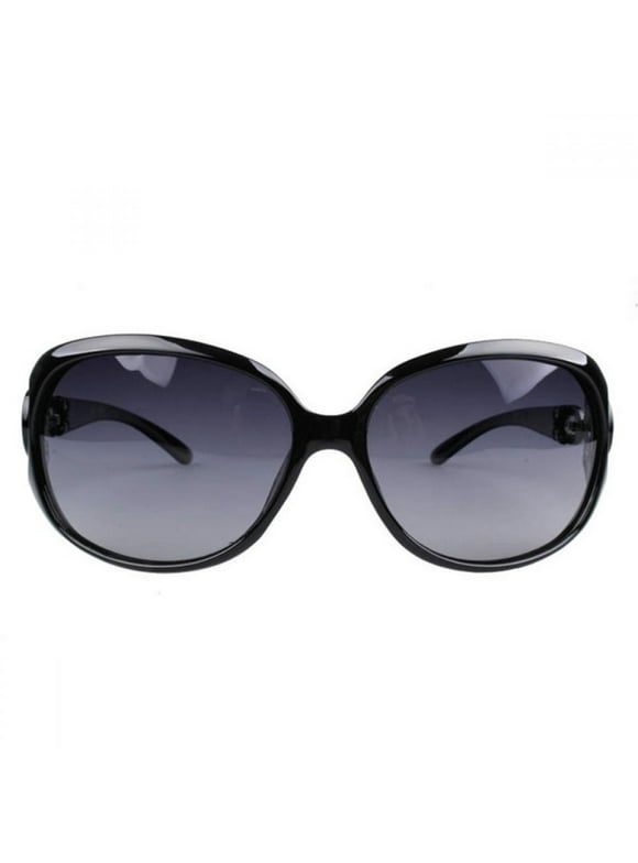 GJX  Polarized Sunglasses for Women Vintage Big Frame Sun Glasses Ladies Shades Black
