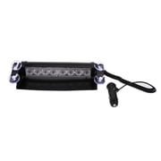 GJX Police Strobe Flash Light DC12V 8 LED Car Police Strobe Flash Light Auto LED Emergency Warning Lamp Flashing Fog Lights Black Red and Blue Light