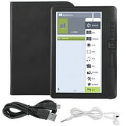 GJX Portable 7inch E Book Reader Colorful Screen Supports Memory Card, Black, 16G Memory