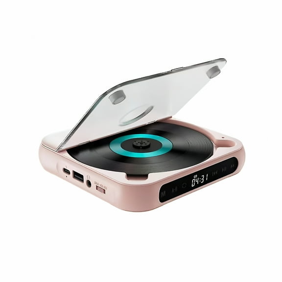 GJX Portable CD Player Bluetooth Speaker, LED Screen, Stereo Player, Wall Mountable CD Music Player