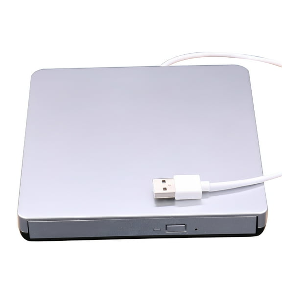 GJX Portable CD Player External USB Drive for Laptop Desktop, Slim Disc Reader Writer for Home Office Travel, Supports CD-R/RW DVD Formats, Plug and Play for Windows Mac Systems