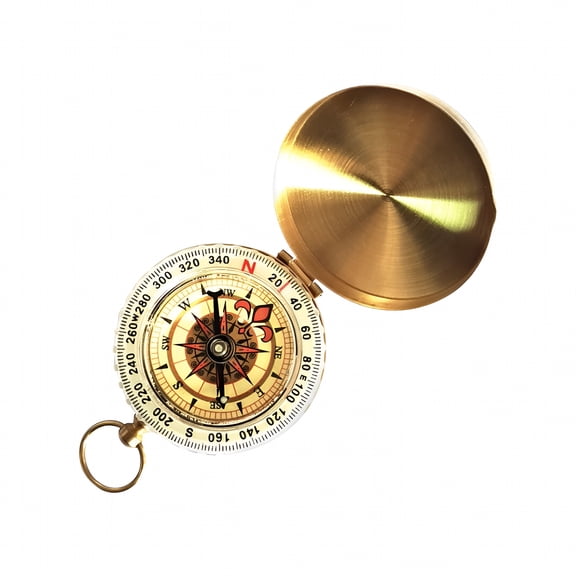 GJX Portable Camping Compass Multi-function Hiking Compass Retro Survival Compass