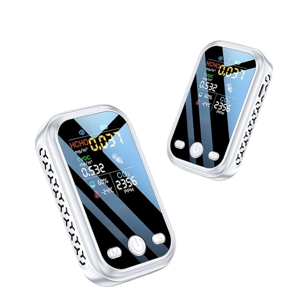 GJX Portable Carbon Monoxide Detector,10-Day Standby,Rechargeable Mini Co Monitor for Travel & Camping,Handheld Co Meter with Audible & Visual Alerts