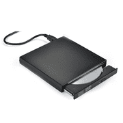 GJX Portable DVD Player,High-Speed Performance External CD/DVD Drive,Slim and Lightweight and USB Interface dvd player portable,Compatible for Windows and Mac dvd player for laptop,Black