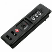 GJX Portable Luggage Lock Built in Sunk Lock Anti Theft Combination Lock Black