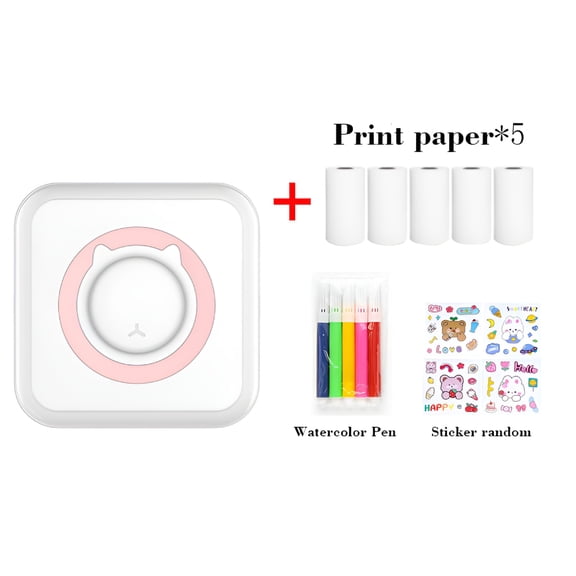 GJX Portable Mini Sticker Maker Machine - Wireless Thermal Printer, Rechargeable - Prints Labels, Journal Notes, Memos, Photos - Inkless - Packs & Pieces