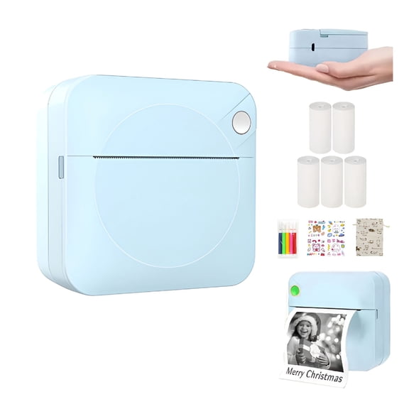 GJX Portable Mini Thermal Printer, Pocket Size Wireless Photo Printer for Students, Instant Print Pod for Notes Labels Receipts, Bluetooth Connectivity for Travel Home Office, Compact & Lightweight