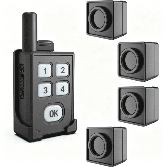 GJX Portable Outdoor Perimeter Alarm System - 1/4 Mile Waterproof Wireless Motion Sensor & Detector - Personal Security for Wildlife & Stranger Alert (Camping, Hiking, Hunting, Fishing)