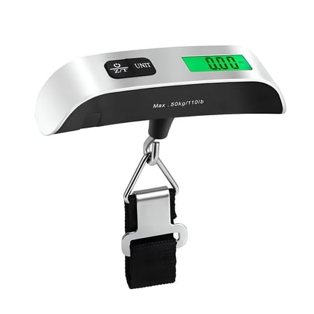 GJX Portable Scale Digital LCD Display 110lb/50kg Electronic Luggage Hanging Suitcase Travel Weighs Baggage Bag Weight Balance