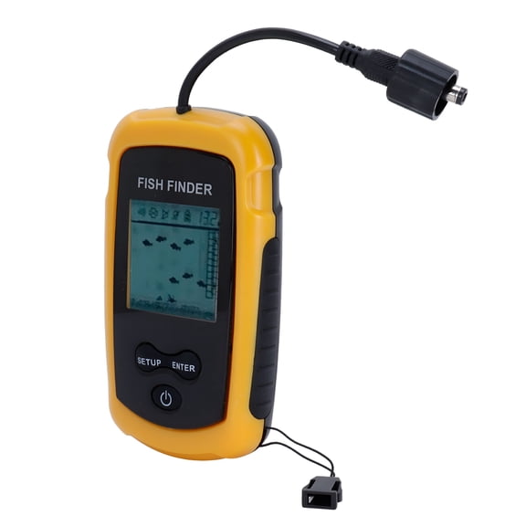 GJX Portable Sonar Fish Finder HandHeld Depth Finder Alarm Sensor Detector Fishing Accessory