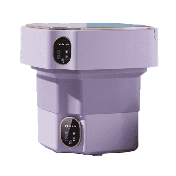 GJX Portable Washing Machine Foldable Design Mini Washer and Dryer Combo Integrated Washing and Drying Mini Washing Machine Purple