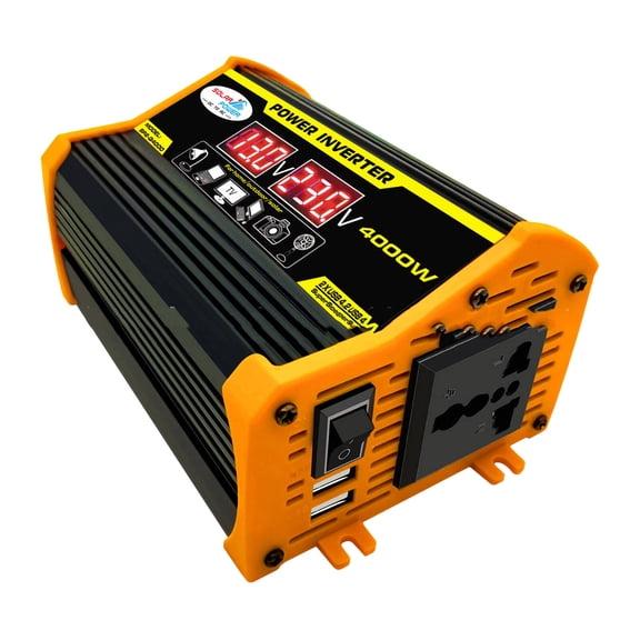 GJX Power Inverter,Multi-Protection Design Modified Sinewave Inverter,Stable Power Support High Conversion Efficiency Inverter 12V to 110V,Black