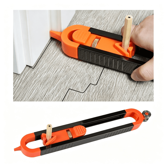 GJX Precise Contour Scribe Tool with Lock for Pencil-Woodworking Edge Corner Measuring Profile Duplicator Contour Gauge