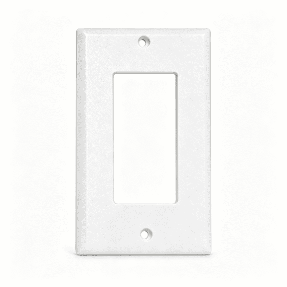 GJX Premium White Light Switch Cover,Standard Size Single Gang Decora Rocker Wall Plate,Impact-Resistant Polycarbonate Plastic Faceplate,Screws Not Included,1-Pack