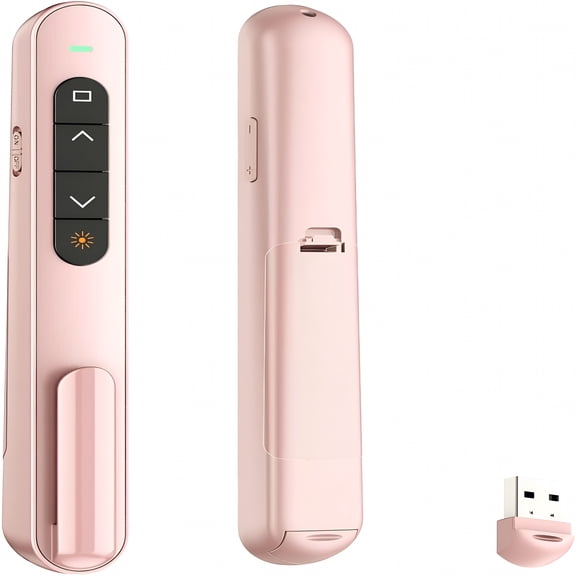 GJX Presentation Clicker,RF 2.4GHz USB Wireless Presenter Remote with Volume Control,Slide Advancer for Mac,Windows,Laptop