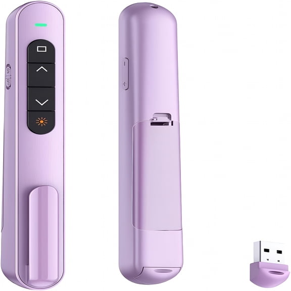 GJX Presentation Clicker,RF 2.4GHz USB Wireless Presenter Remote with Volume Control,Slide Advancer for Mac,Windows,Laptop