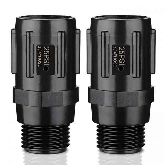 GJX Pressure Regulator 25 Psi,3/4"Fht 3/4"Mht,Pressure Reducer Low Flow Valve for Drip Irrigation System,Garden Hose Pressure Regulator(2-Pack)