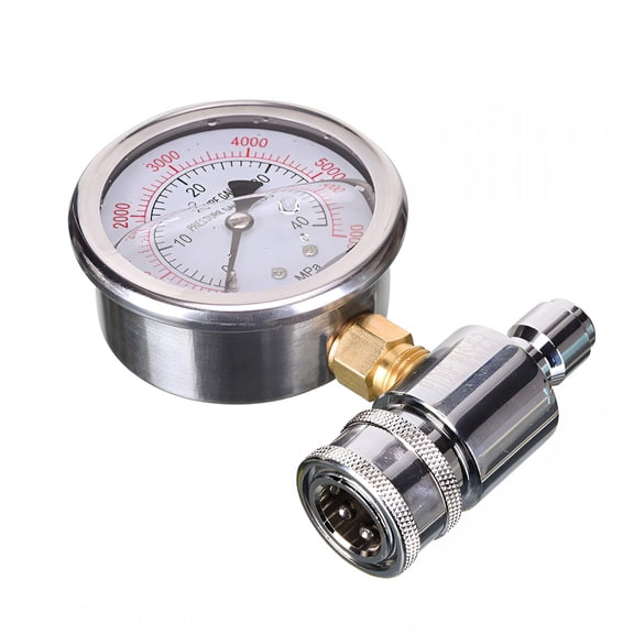 GJX Pressure Washer Gauge, 6000 PSI, 3/8 Inch Quick Connect, Pressure Gauge for Washer