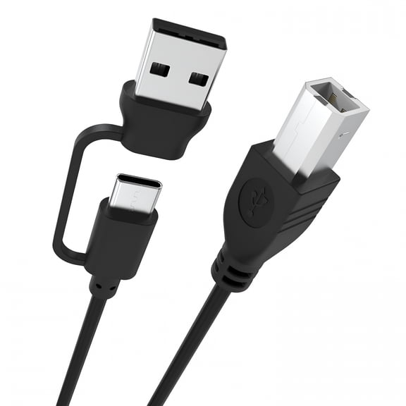 GJX Printer Cable Usb Compatible with Macbook Pro,Ipad,Iphone,Hp,Brother,Samsung Printers Compatible with Canon Mg Series Pixma Mg3620,Mg2525,Mg6821,Mg2522,Mg7120,Mg5620,Mg5720(3.3Ft/1M)