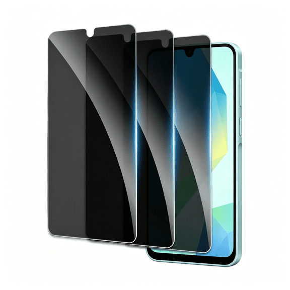 GJX Privacy Screen Protector for A16,Shatterproof Tempered Glass Accessories,Anti Spy Tempered Glass Film,Case Friendly Ultra Resistant 9H Hardness Anti-Glare Hd Black -3 Pack