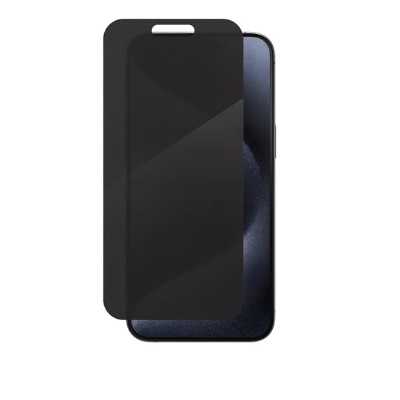 GJX Privacy Screen Protector for iPhone 15 Pro Max, Easy Installation with Precise Install Tray, 3X Stronger Glass, Impact Scratch Protection