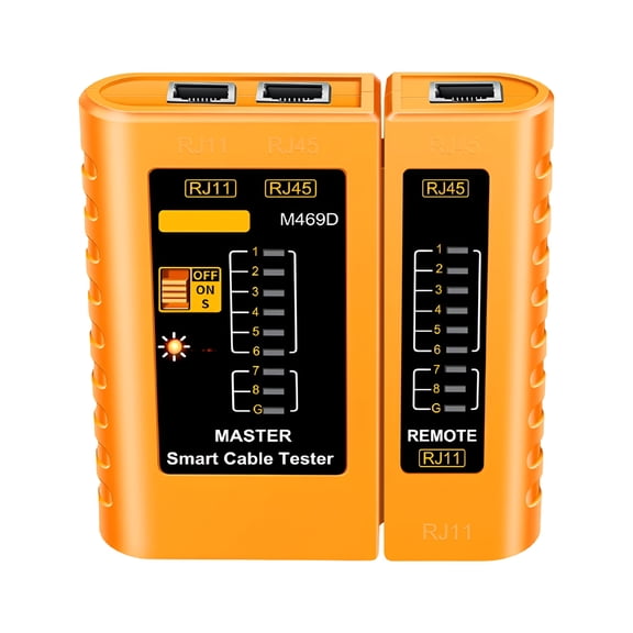 GJX Professional Networking Analyzing Tester Cable RJ45 RJ11 RJ12 CAT5 UTP LAN Cable Tester Networking Tool Repair Network Cable Tester