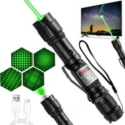 GJX [Professional] Rechargeable Green Laser Pointer High Power Green Beam Laser Light Long Distance Range For TV/LED/LCD Screens Tactical Flashlights Presentation Office/Outdoors/Astronomic