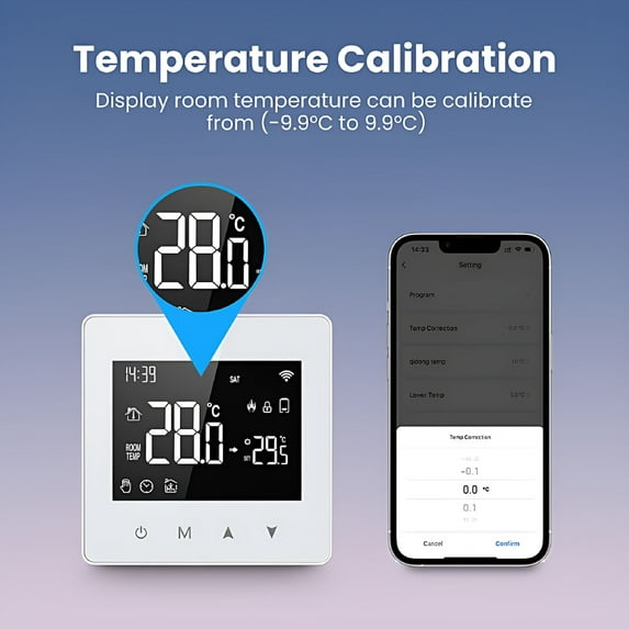 GJX Programmable Thermostat WiFi House Thermostat Smart Thermostat ...