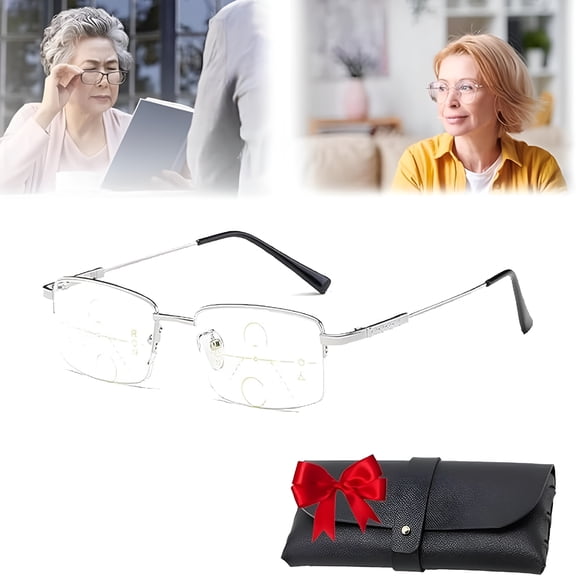 GJX Progressive Multifocal Reading Glasses with Blue Light Blocking,Hd Vision Pro Glasses for Computer,Reading,And Daily Use Blue Light Glasses for Woman