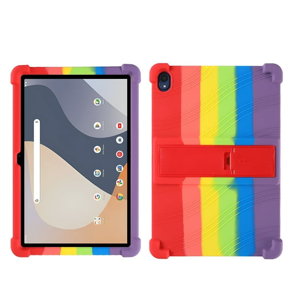 GJX Protective Case for 10.1" Tablet (2024 Model) Durable, Slim, and Shockproof Design (Rainbow)