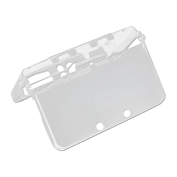 GJX Hard Shell Case for New 3DS XL LL, Crystal Clear Protective Cover Skin, Slim Travel Storage Pouch with Shock Absorption, Console Accessories (Bare Console Feel)