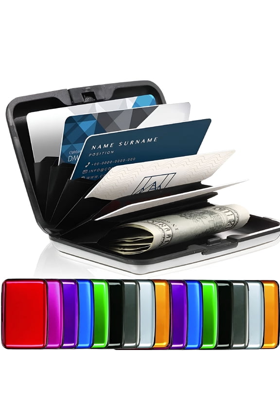RFID Blocking Credit Card Protector, Aluminum Wallets for Women & Men Card Holder for Metal ID Credit Cards Case