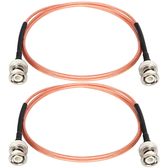 GJX RG316 BNC Male to Male Cable - 2PCS 3FT BNC Cable 50 Ohm for Ham Radio, Network Analyzer, Modem, Oscilloscope, Signal Generator, Attenuator etc.