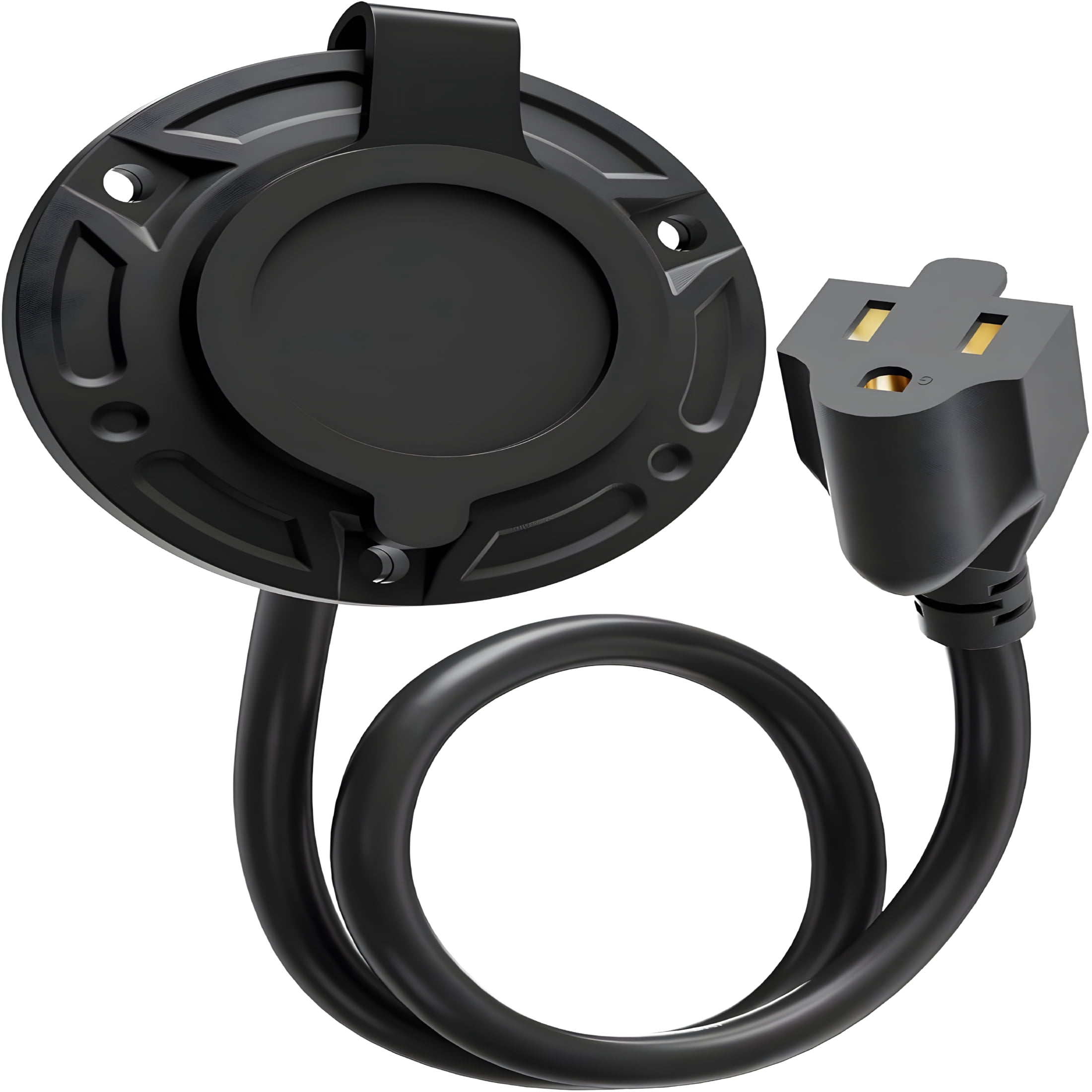 GJX RV Shore Power Inlet Charger Plug, 15A AC Port Plug 125V Power ...