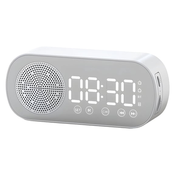 GJX Radio Alarm Clock,Clock Radios for Bedroom with Bluetooth-Compatible Speaker,Multifunctional Portable Digital Clock,Dual Alarm,FM Radio