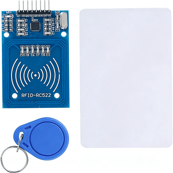 GJX Reader Module Kit Mifare Rc522 Reader Module with S50 White Card and Key Ring Compatible with Arduino Raspberry Pi High Performance Rfid Reader
