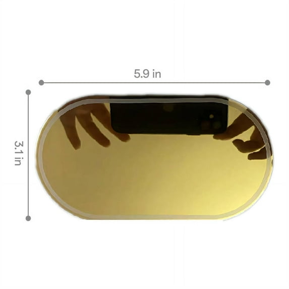 GJX Rear View Mirror Strong Build Materials View Mirror Suction Water-Resistant Feature Adjustable Angle Car Rearview,Gold3