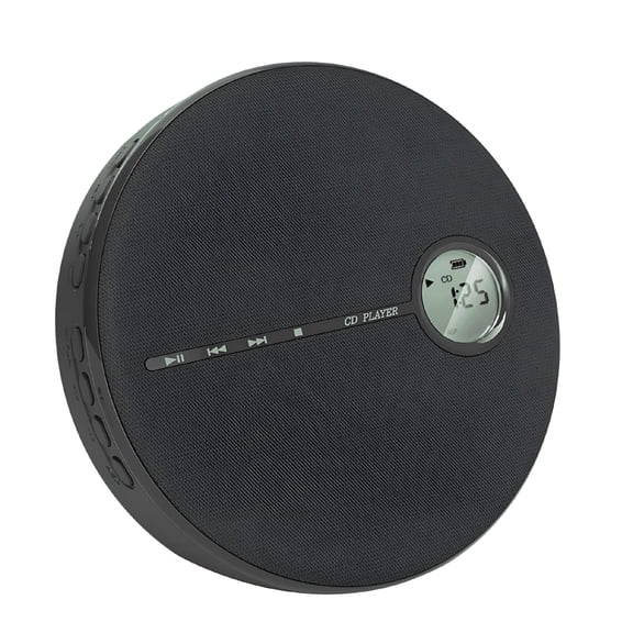 GJX Rechargeable Bluetooth Cd Player,Music Cd Disc Player for Car/Travel,Home Audio with Stereo Speaker,Portable Cd Player for Car,Aux,Usb Black