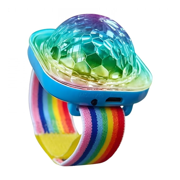 GJX Rechargeable LED Party Wristband Light - Waterproof Glow Bracelet for Music Festivals,Nightclubs,Raves Gatherings - Adjustable Brightness Light Modes - Comfortable Wear for Adults Klds
