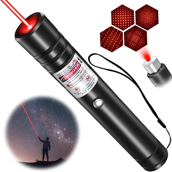 GJX Rechargeable Red Laser Pointer High Power Red Beam Laser Light Long Distance Range for Tv,Led,Lcd Screens,Tactical Flashlights,Presentation,Office,Outdoors,Astronomy,Construction