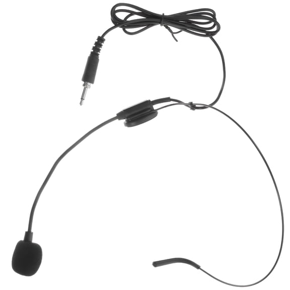 GJX Recording Microphone Headset for Speakers with Iron Electroplated Headband Costume Microphone Headset 2Pcs