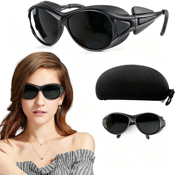 GJX Red Light Therapy Glasses, Eyes Protection for Tanning Goggles, Laser Safety Glasses 200-2000nm, Eye Protection for Red Light Therapy.