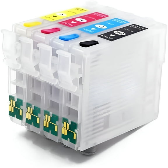 GJX Refillable Ink Cartridge with Disposable Chip Compatible with Printers
