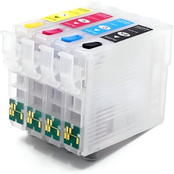 GJX Refillable Ink Cartridges with Chip Compatible with Epson XP-4200 XP-4205 WF-2930 WF-2950, High Yield Printer Ink Replacement for Home and Office