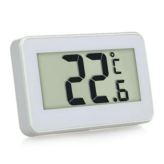 GJX Refrigerator Thermometer LCD Digital Refrigerator Room Thermometer with Magnetic Back Cover,Suitable for Kitchen,Home and Restaurant,White