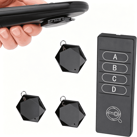 GJX Remote Control Finder Locator with Sound,115ft Range 85db Key Finder,Use for Looking Key,Tv Remote,Phone Charger,Wallet,Bag