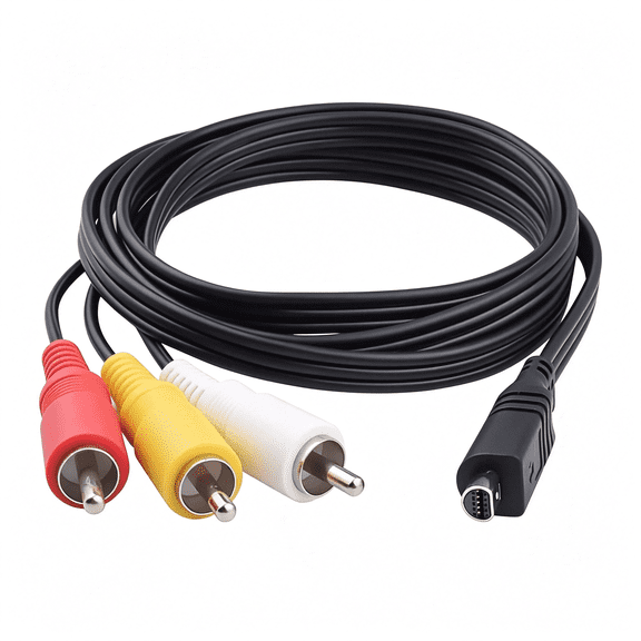 GJX Replacement Av Cable for Handycam,Vmc-15Fs Vmc-30Fs 10Pin Audio Video Cable Cord Wire for Handycam Camcorder Camera Dcr-Sr90/ Dpp-Ex50/ Hdr-Cx7/ Hdr-Fx7 and More Models (1.2M)