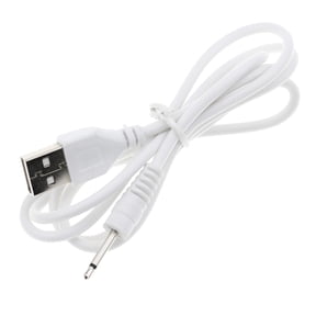 GJX Replacement Charger Cord for Rabbit Vibrator Charger Usb Durable Portable Dc 2.5Mm Charging Cable for Vibrating Wand Massager Toys Charger (White)