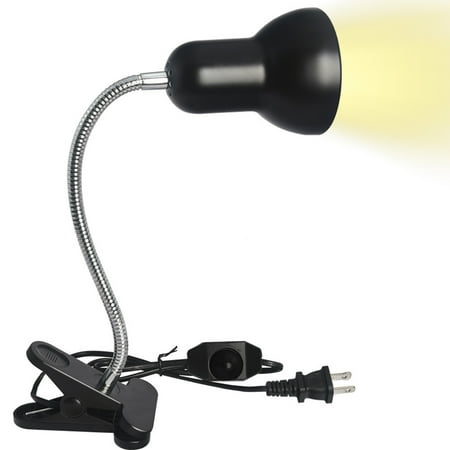 GJX  Reptile Heating Lamp UVB Reptile Light with 50W 70W Bulbs Clamp Basking Lamp for Lizard Turtle Aquarium Tank with 360 Rotatable Clip and Adjustable Temperature Switch(2 Bulbs Included)