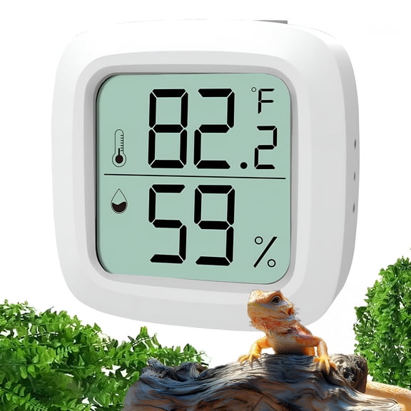 GJX Reptile Thermometer and Hygrometer-Fast Accurate Lcd Digital Temp&Humidity Meter for Bearded Dragon Tank,Lizard,Snake,Turtle,Amphibians,Small Animal Habitat